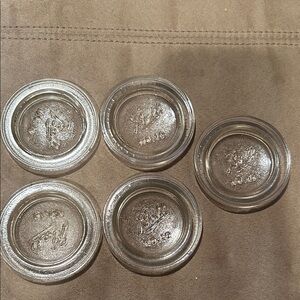 VINTAGE Ball canning Glass Jar Lids Set of 5